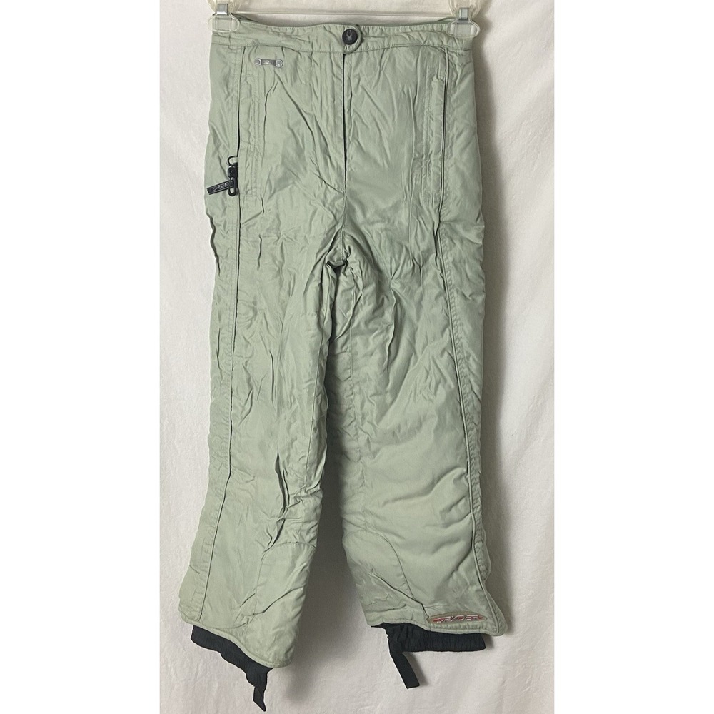 Spyder XT Kids 14 Grey Insulated Snow Pants Ski Snowboard Suspenders Team Venom